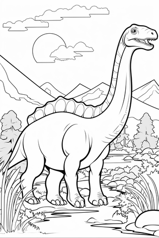 Brontosaurus coloring page